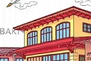 《折光小屋》封面：十八平米小屋内窗光洒落木地板，三把椅子围成一圈