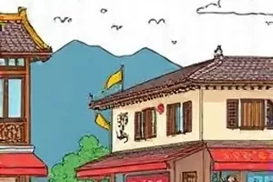 《浮雕塑像》封面：街角半浮雕人像被夕照拉出浅影